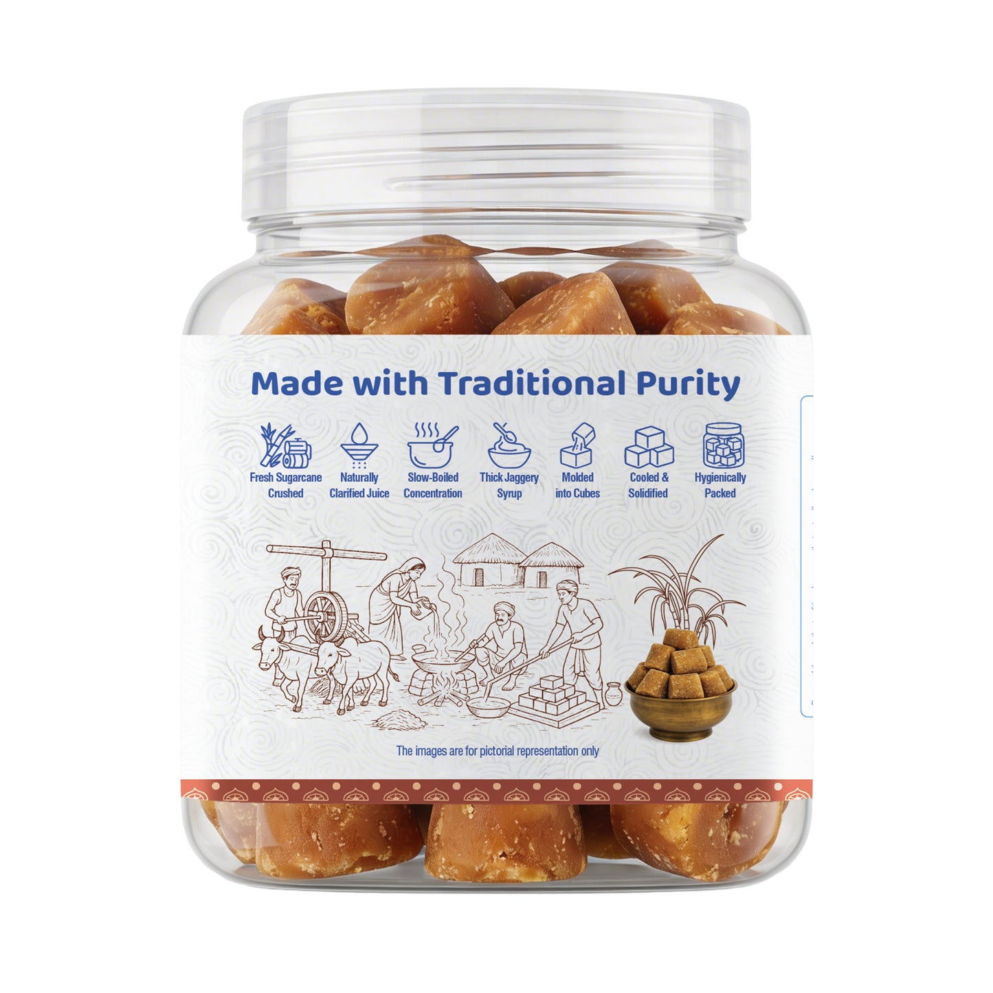 Pesticide-Free Jaggery (Gur) Cubes