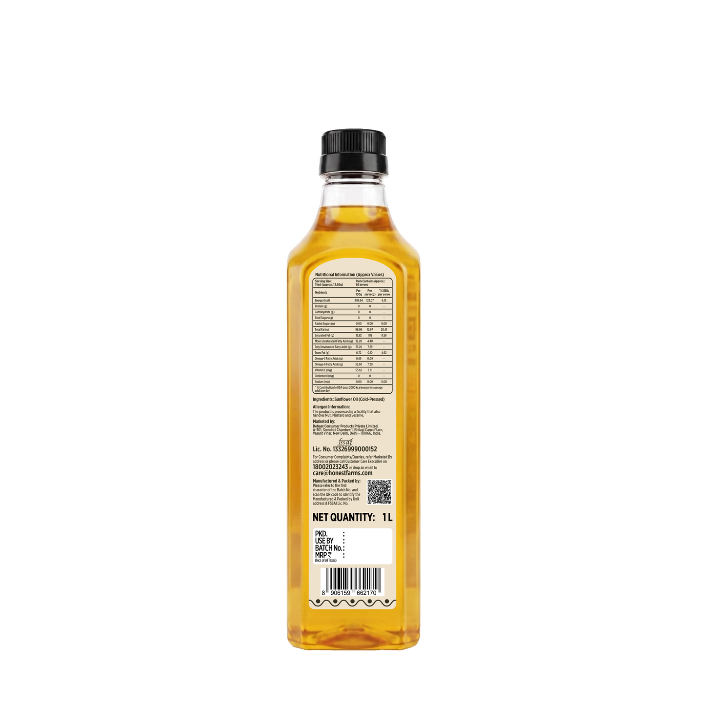 Sunfo Cold-Pressed Sunflower Oil