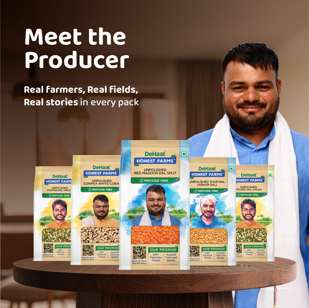 Red Masoor Dal Split (Unpolished) - Pesticide Free