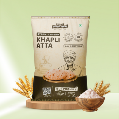 Pesticide Free Stone Ground Khapli Atta