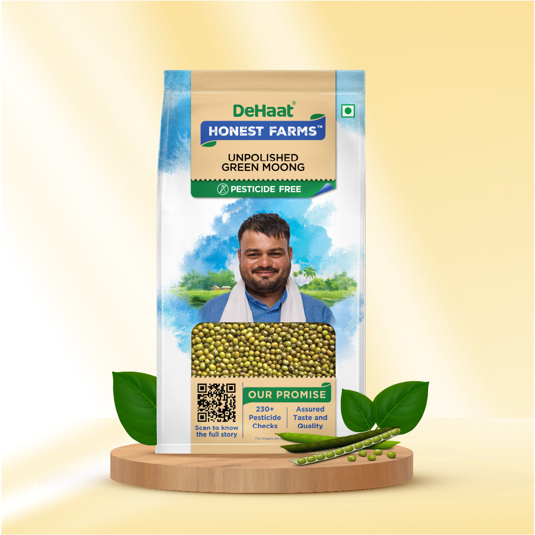 Unpolished Green Moong (Unpolished) - Pesticide Free